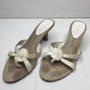 Reflections Womens White Heel Sandal 77096-29 Spring Summer Casual Size 10W